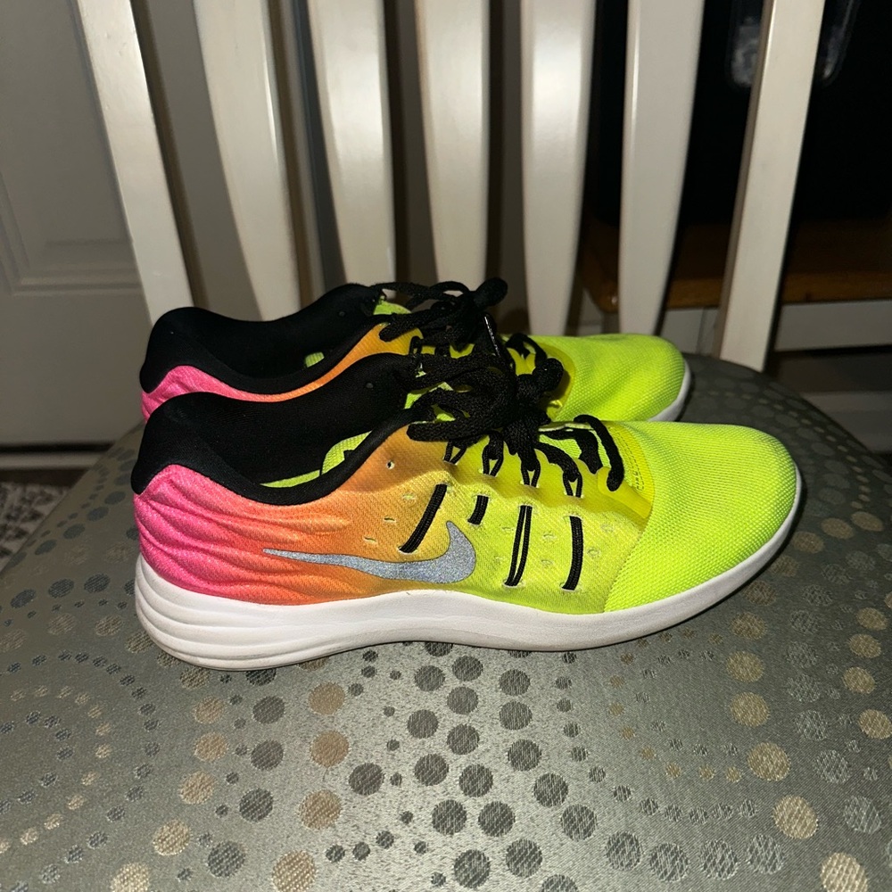 Nike Women's Gradient Yellow and Pink Running Shoes